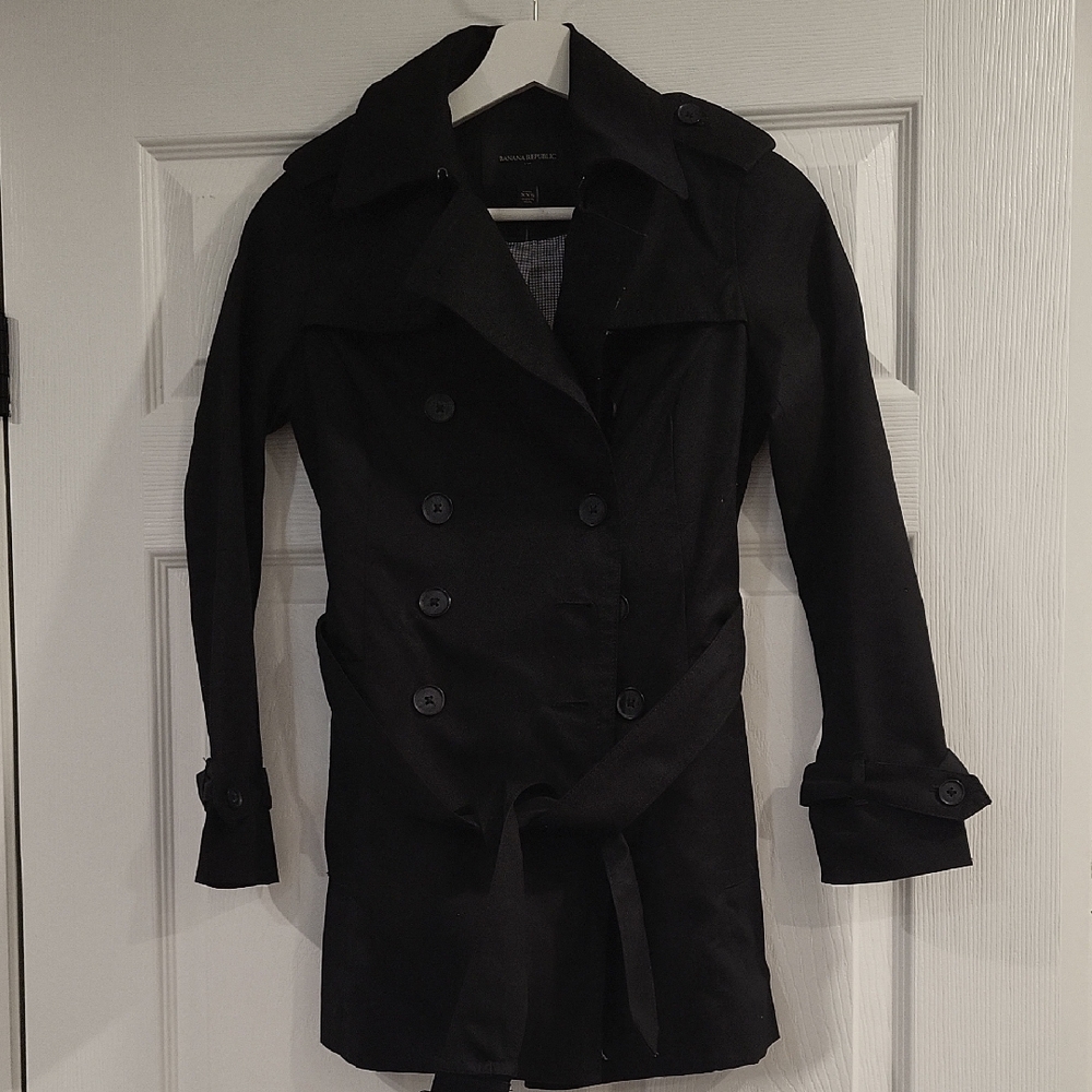 Banana Republic Factory Classic Black Trench Coat